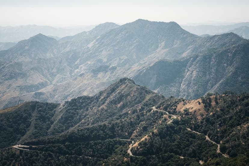 Generals Highway winds through Sequoia National Park in California